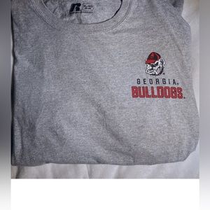 Georgia Bulldog Gray and Red Long Sleeve T​